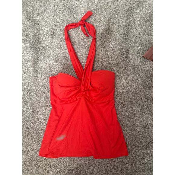 Coco Reef Five Way Bra Sized Underwire Tankini Top in Classic Red,32/34D - Picture 10 of 13